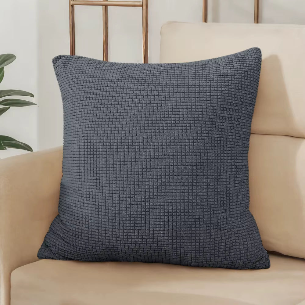 ✨ Solid Color Jacquard Pillow Cover – Elegant Comfort for Every Space