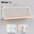 No-Drill Wooden Wall Mounted Floating Shelf – Modern Hanging Storage & Decor Organizer for Living Room & Bedroom