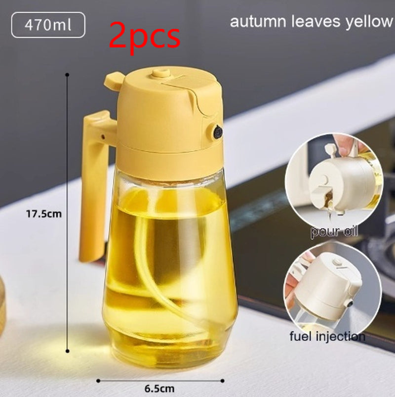 Glass Oil Spray Bottle – Refillable Kitchen Oil Mister for Cooking & BBQ