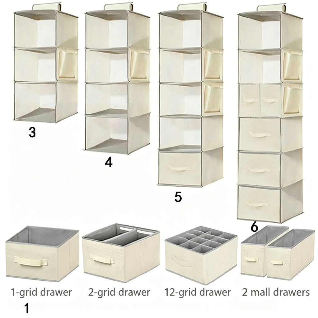 Space-Saving Hanging Closet Organizer – Collapsible Multi-Tier Storage for Clothes & Accessories