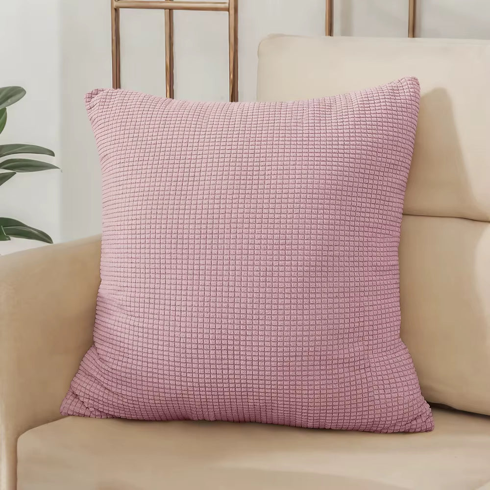 ✨ Solid Color Jacquard Pillow Cover – Elegant Comfort for Every Space