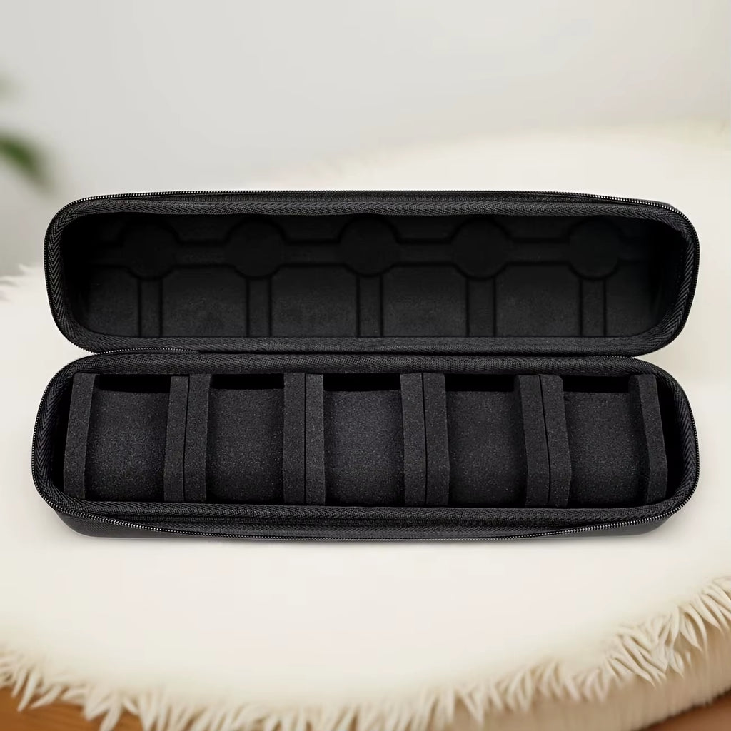 ⌚ 5-Slot Hard Shell Watch Storage Case – Travel Organizer with Protective Pillow Inserts for Smart Watches & Luxury Watch Protection (Scratch & Dust Safe)
