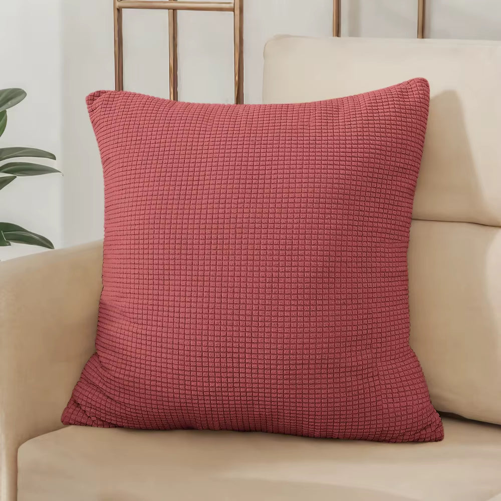 ✨ Solid Color Jacquard Pillow Cover – Elegant Comfort for Every Space