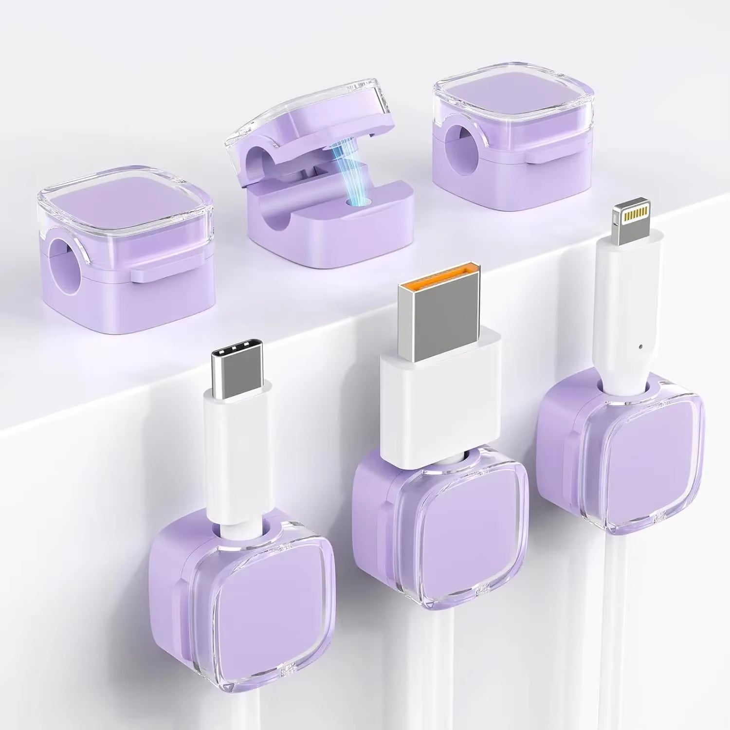 Say Goodbye to Cable Mess with Magnetic Cable Clips – Adjustable Organizer for Modern Workspaces