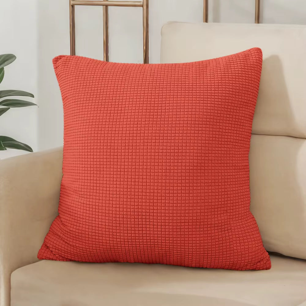 ✨ Solid Color Jacquard Pillow Cover – Elegant Comfort for Every Space