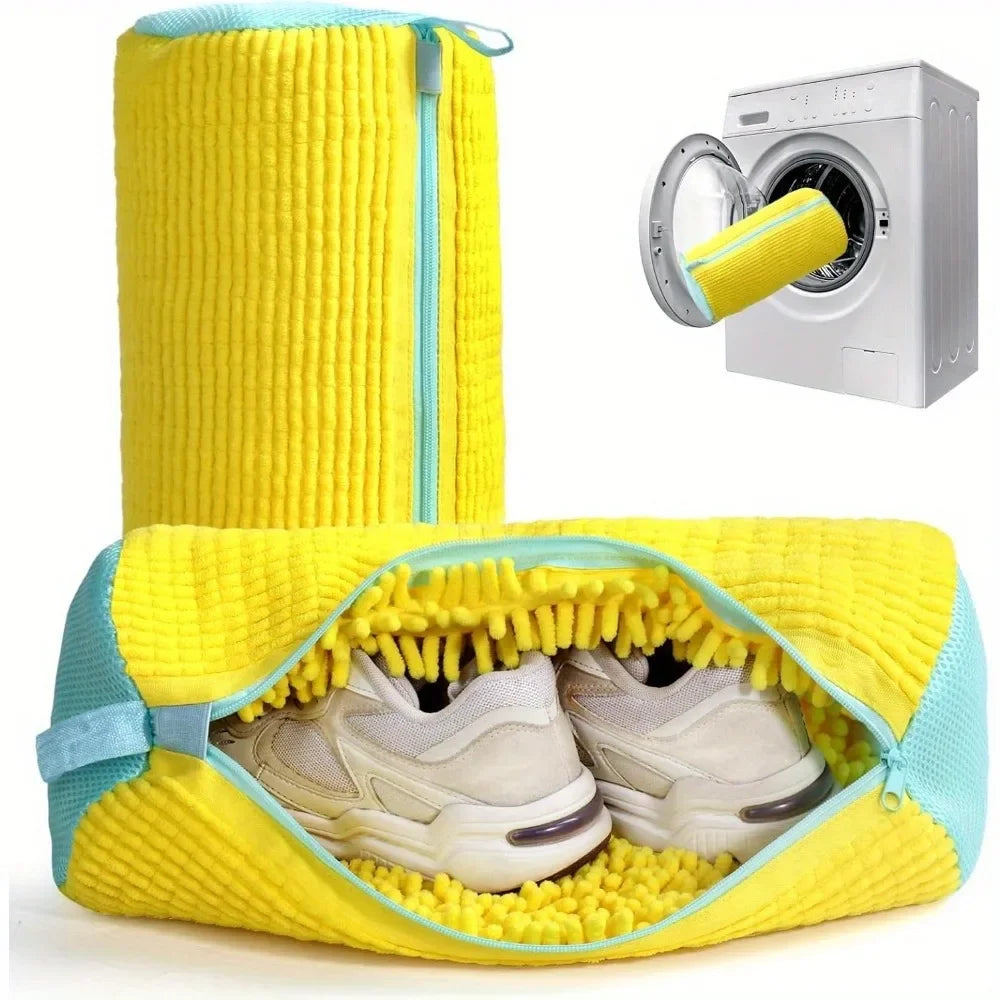 👟 Shoe Cleaning Laundry Wash Bag – Protective Sneaker Washer Bag with Brush for Deep Clean Without Damage