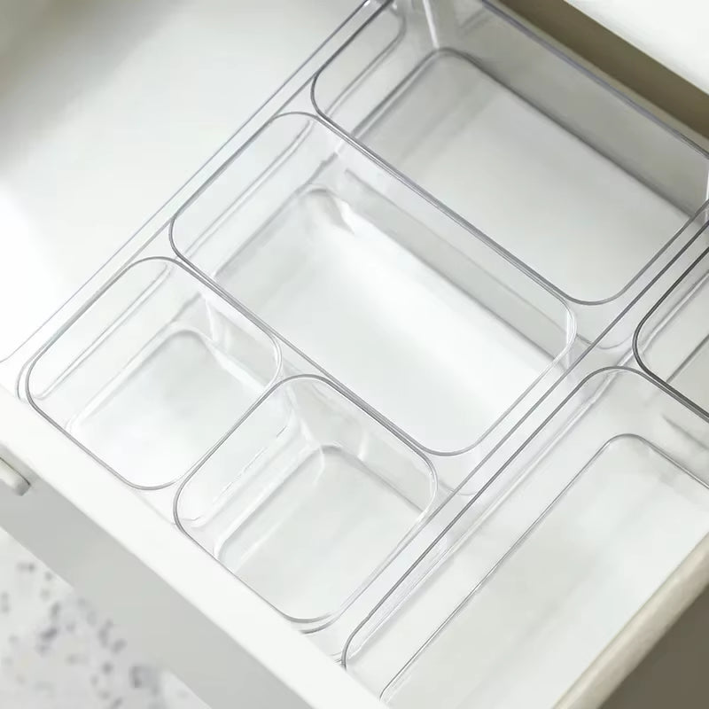 Say Goodbye to Clutter – Clear Drawer Organizer Storage Set