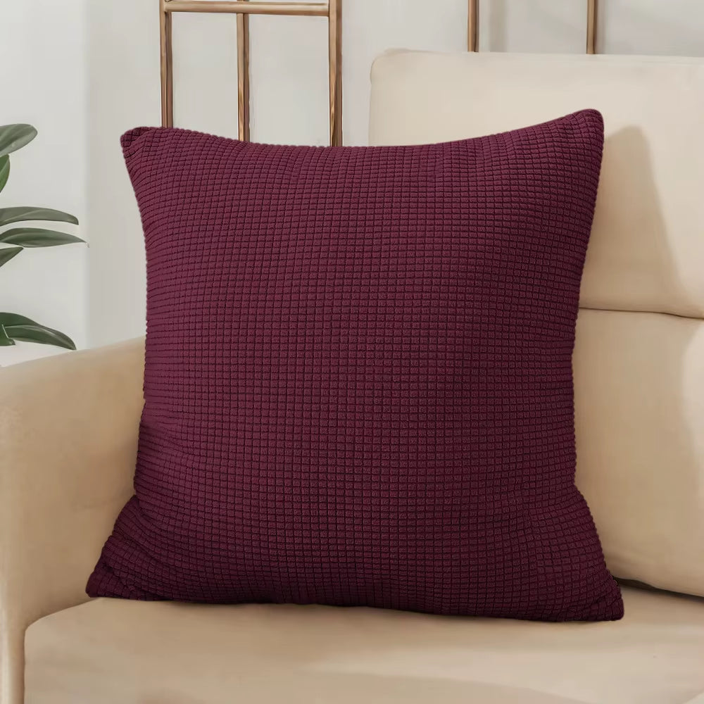 ✨ Solid Color Jacquard Pillow Cover – Elegant Comfort for Every Space