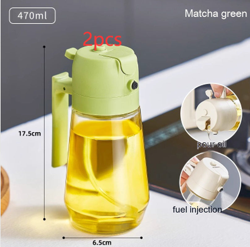 Glass Oil Spray Bottle – Refillable Kitchen Oil Mister for Cooking & BBQ