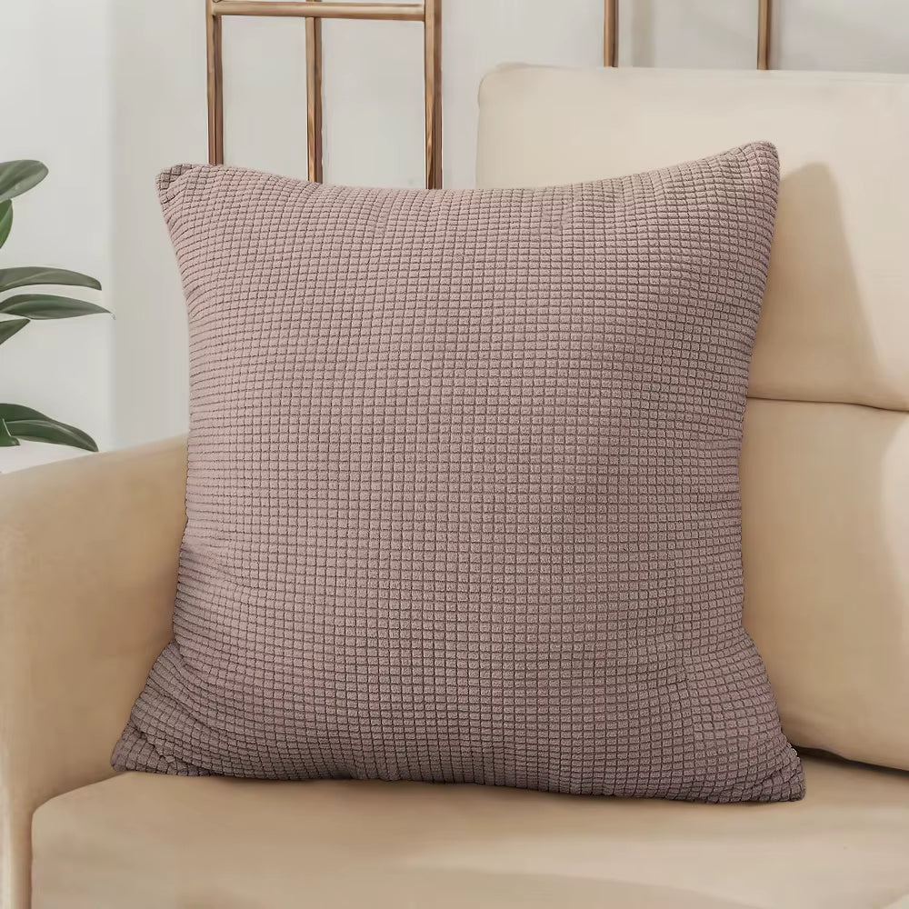 ✨ Solid Color Jacquard Pillow Cover – Elegant Comfort for Every Space