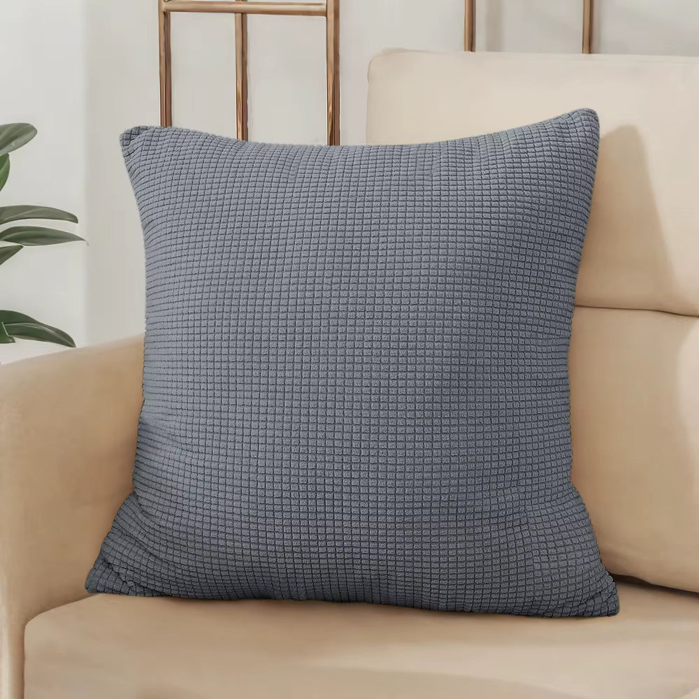 ✨ Solid Color Jacquard Pillow Cover – Elegant Comfort for Every Space