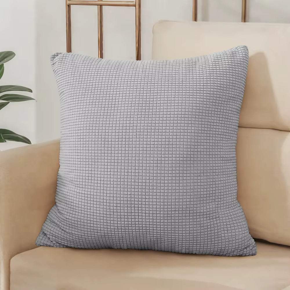 ✨ Solid Color Jacquard Pillow Cover – Elegant Comfort for Every Space
