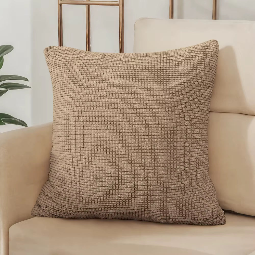 ✨ Solid Color Jacquard Pillow Cover – Elegant Comfort for Every Space