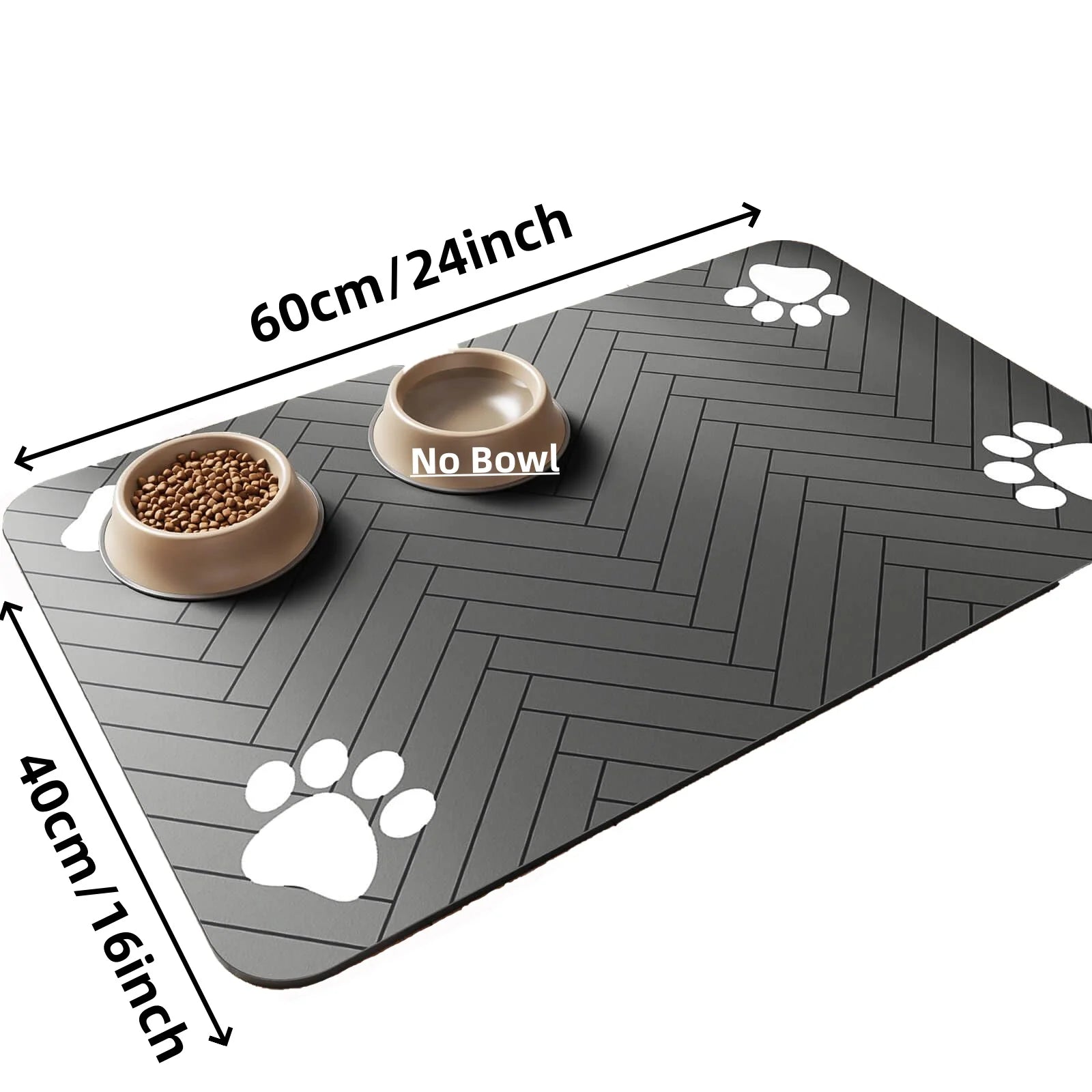 Quick-Dry Feeding Mat – Waterproof Absorbent Pet Food & Water Bowl Mat
