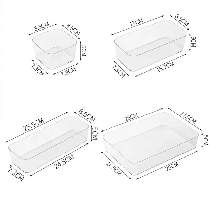Say Goodbye to Clutter – Clear Drawer Organizer Storage Set