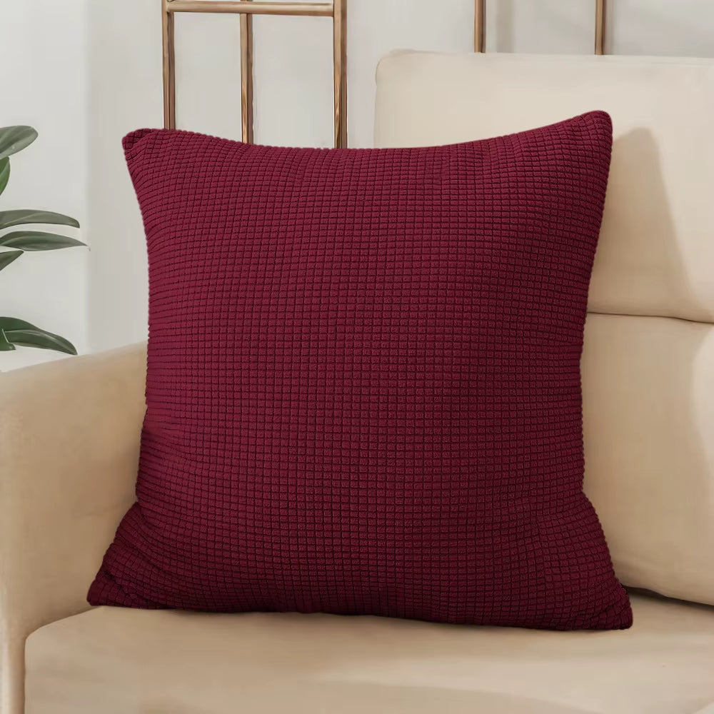 ✨ Solid Color Jacquard Pillow Cover – Elegant Comfort for Every Space