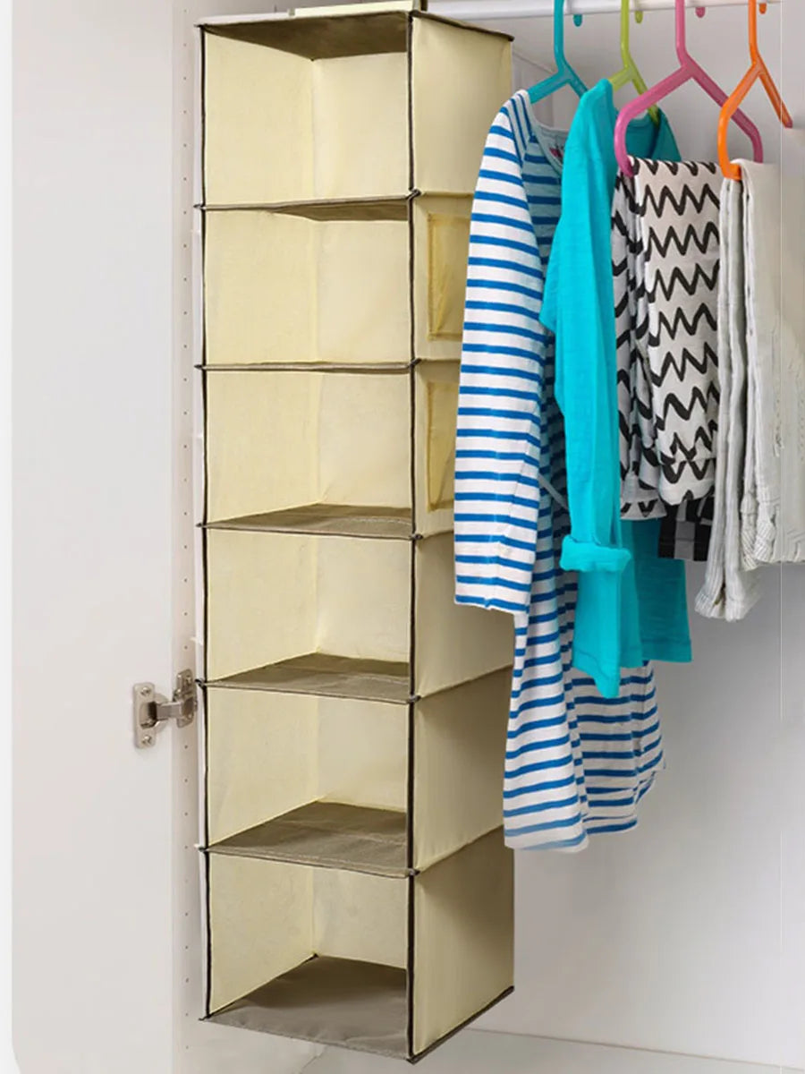 Space-Saving Hanging Closet Organizer – Collapsible Multi-Tier Storage for Clothes & Accessories