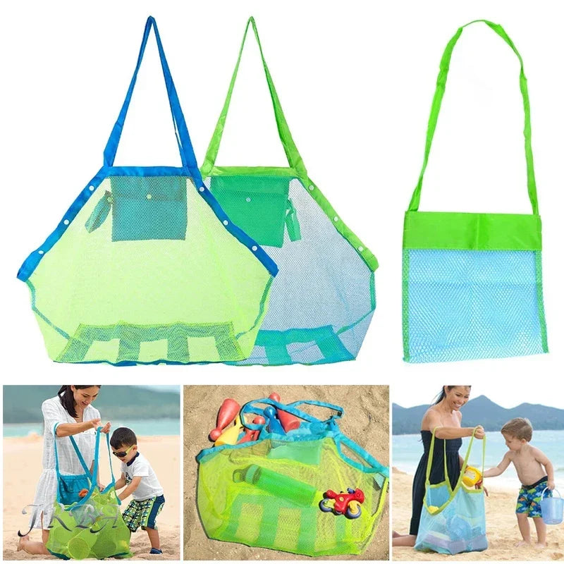 🏖️ Anti-Sand Beach Storage Bag – Mess-Free Mesh Organizer for Toys, Towels & Kids Essentials (Quick-Dry, Easy Carry Beach Solution) 🧺