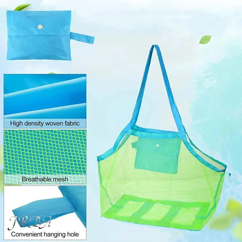 🏖️ Anti-Sand Beach Storage Bag – Mess-Free Mesh Organizer for Toys, Towels & Kids Essentials (Quick-Dry, Easy Carry Beach Solution) 🧺