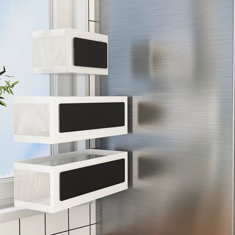 Magnetic Side Storage Rack | Multi-Purpose Kitchen & Bathroom Organizer Shelf