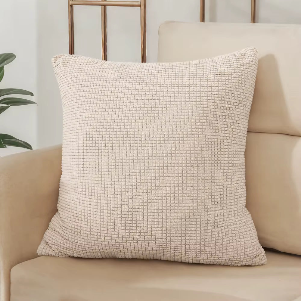 ✨ Solid Color Jacquard Pillow Cover – Elegant Comfort for Every Space