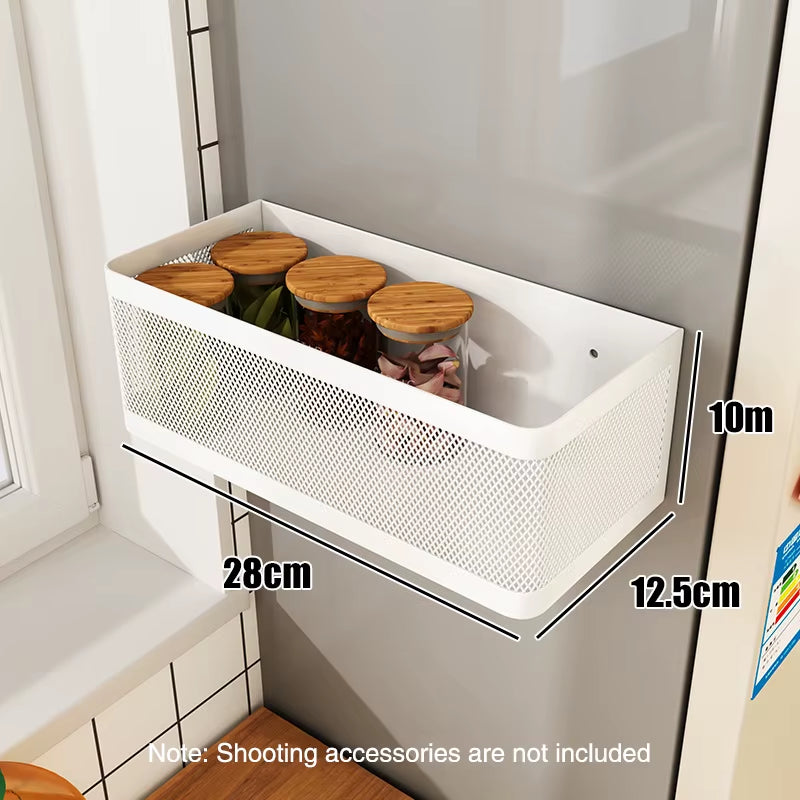 Magnetic Side Storage Rack | Multi-Purpose Kitchen & Bathroom Organizer Shelf