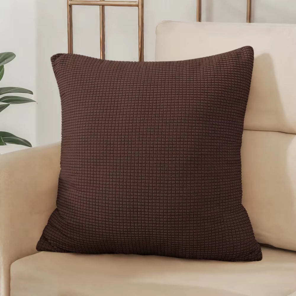 ✨ Solid Color Jacquard Pillow Cover – Elegant Comfort for Every Space