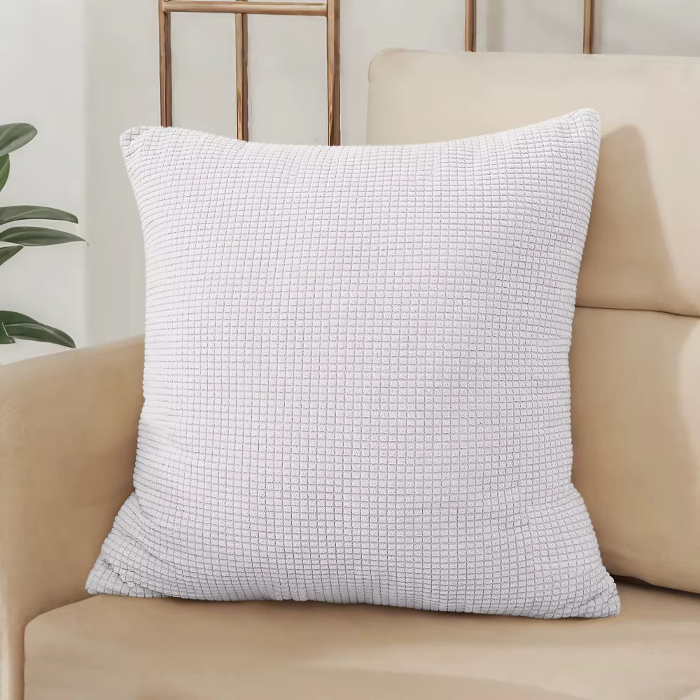 ✨ Solid Color Jacquard Pillow Cover – Elegant Comfort for Every Space