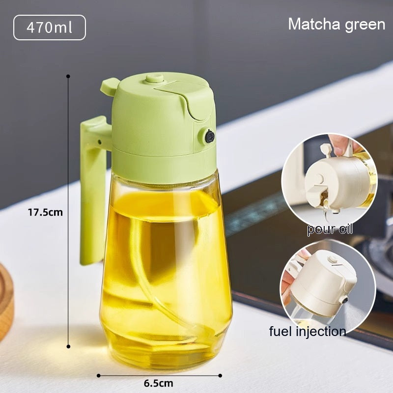 Glass Oil Spray Bottle – Refillable Kitchen Oil Mister for Cooking & BBQ