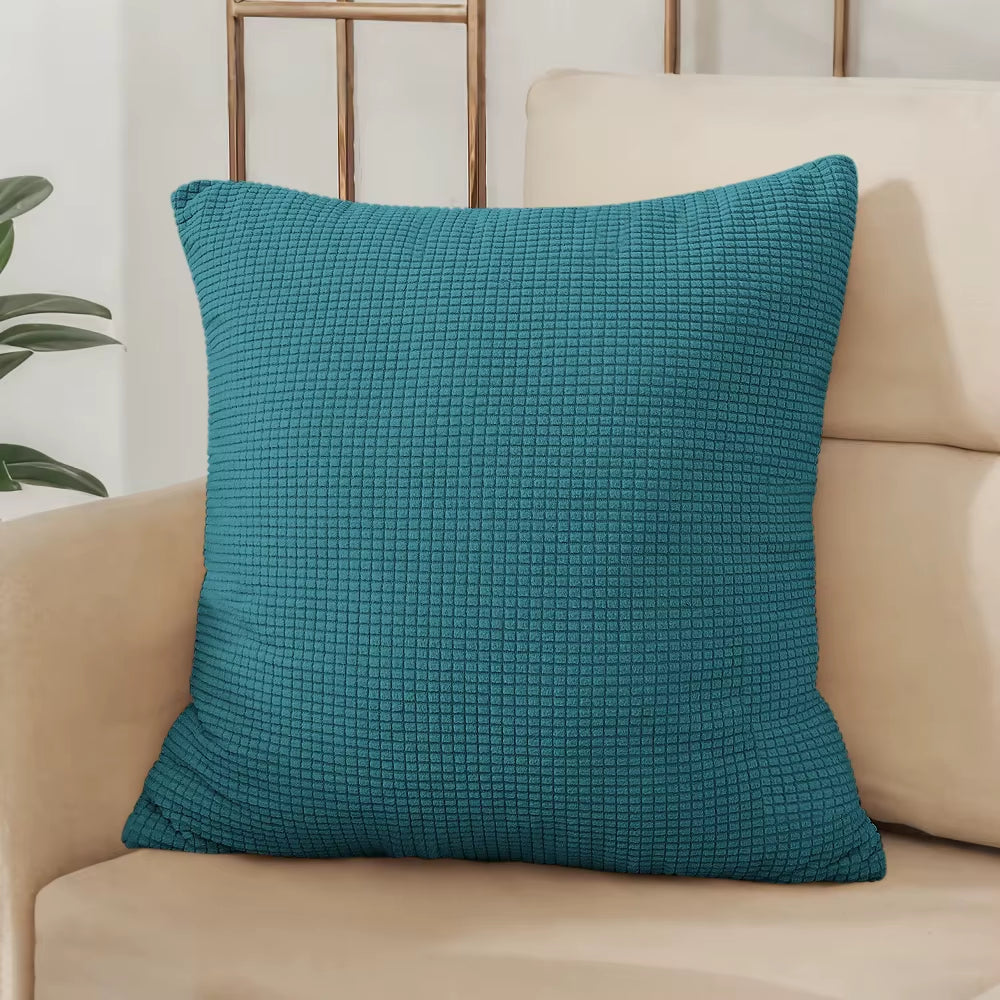 ✨ Solid Color Jacquard Pillow Cover – Elegant Comfort for Every Space