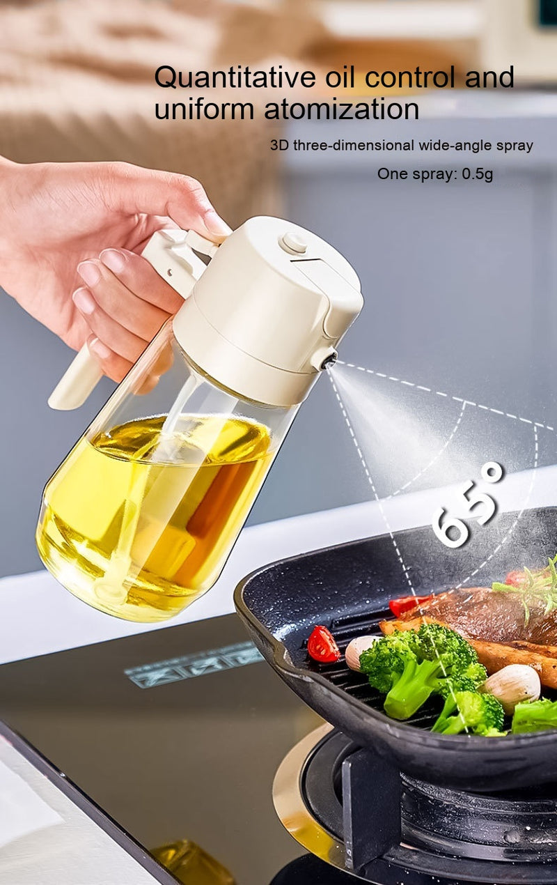 Glass Oil Spray Bottle – Refillable Kitchen Oil Mister for Cooking & BBQ