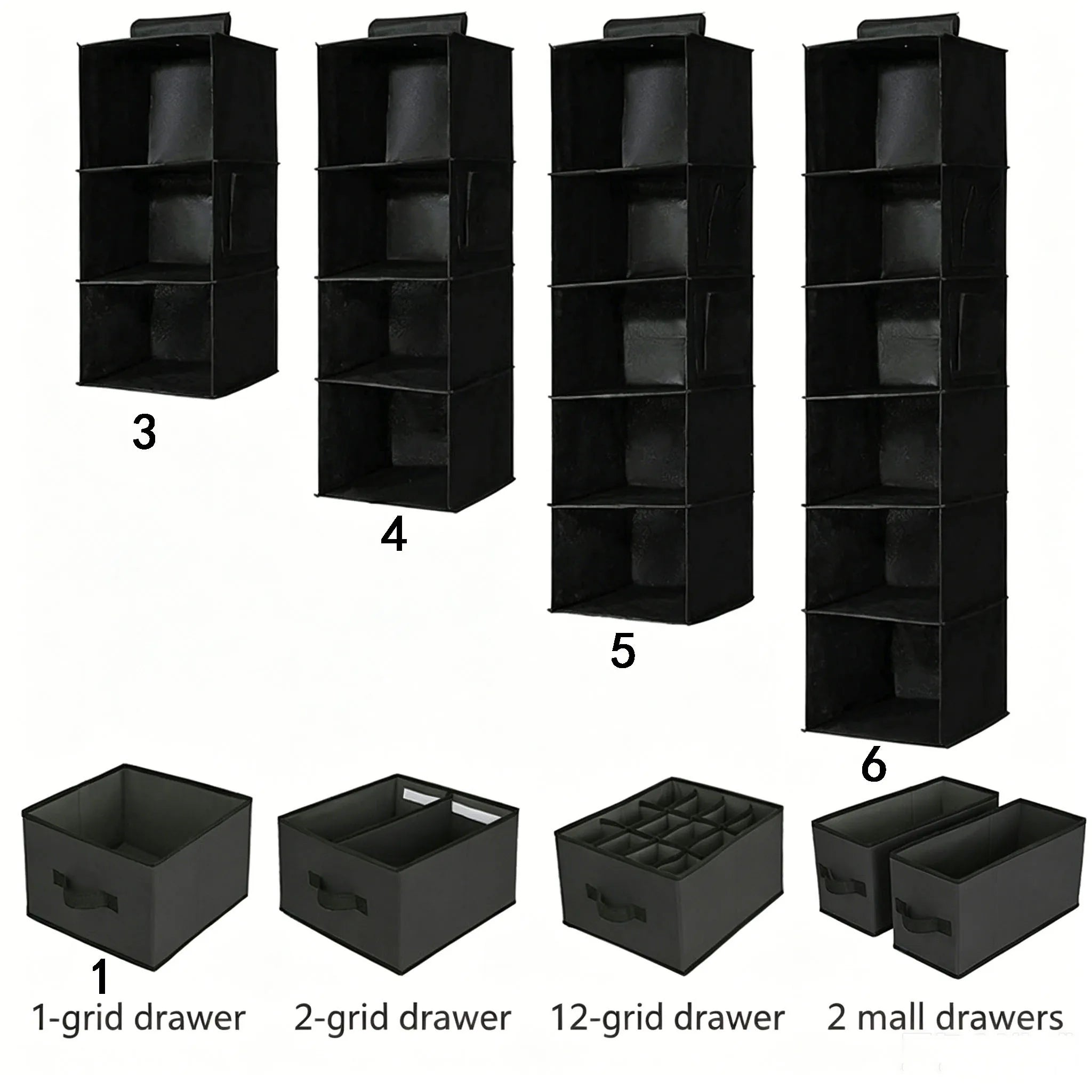 Space-Saving Hanging Closet Organizer – Collapsible Multi-Tier Storage for Clothes & Accessories