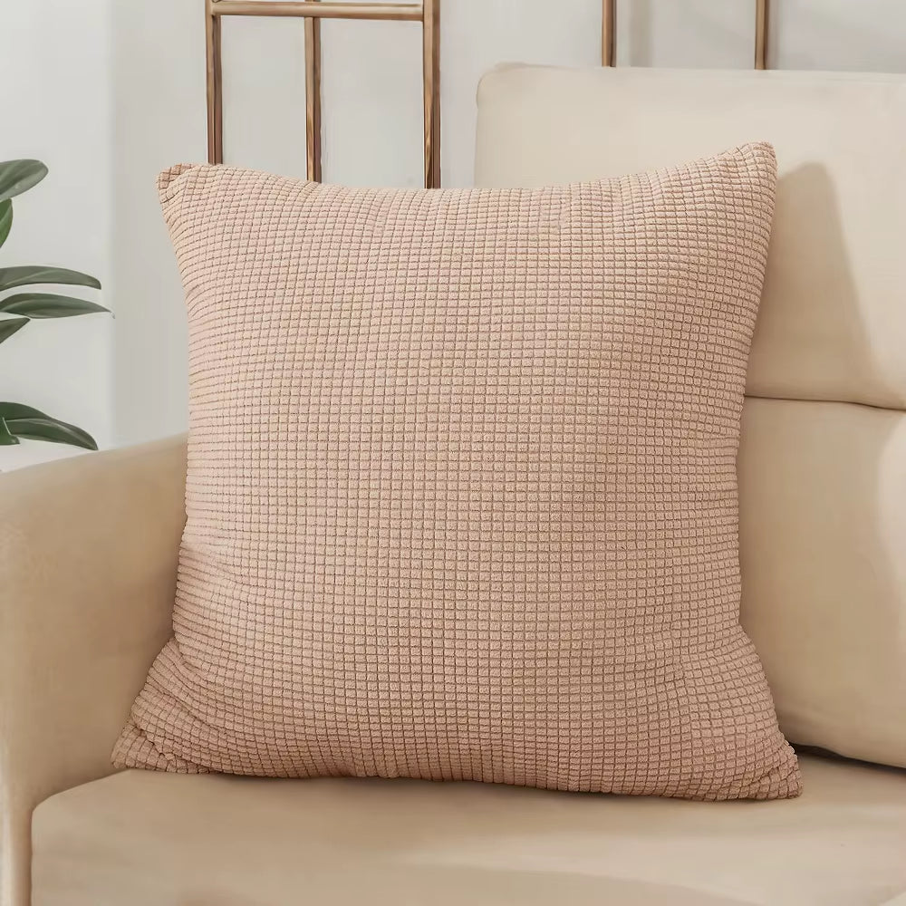 ✨ Solid Color Jacquard Pillow Cover – Elegant Comfort for Every Space