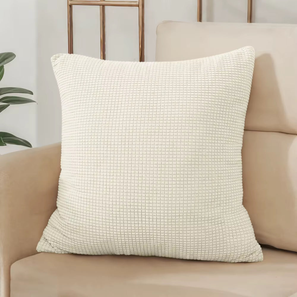 ✨ Solid Color Jacquard Pillow Cover – Elegant Comfort for Every Space