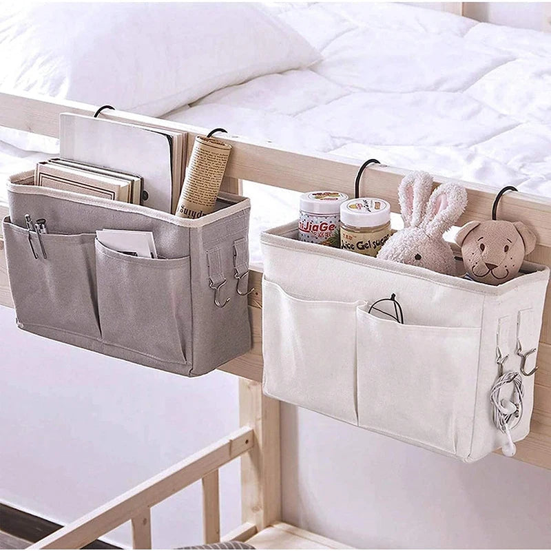 Baby Crib Hanging Storage Organizer – Space-Saving Nursery Bedside Basket for Diapers, Wipes, Bottles & Essentials Access