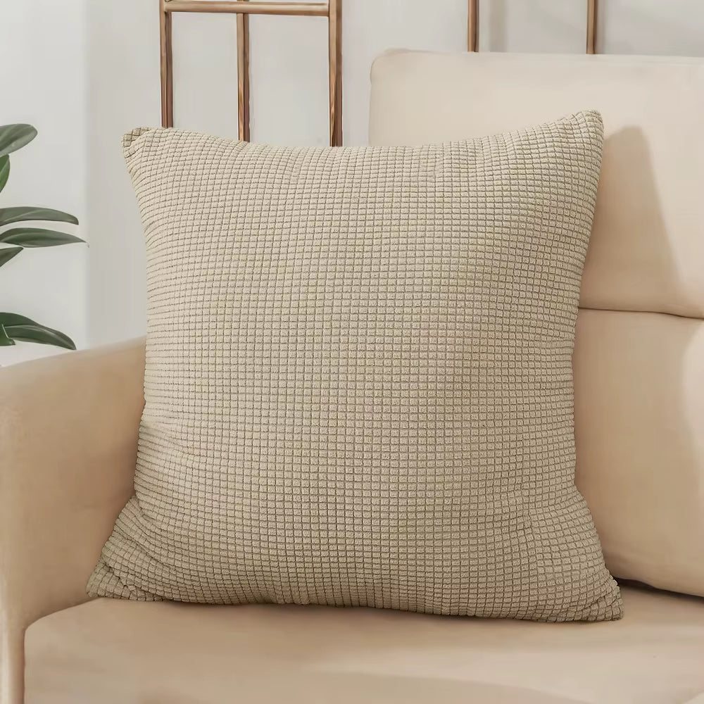 ✨ Solid Color Jacquard Pillow Cover – Elegant Comfort for Every Space