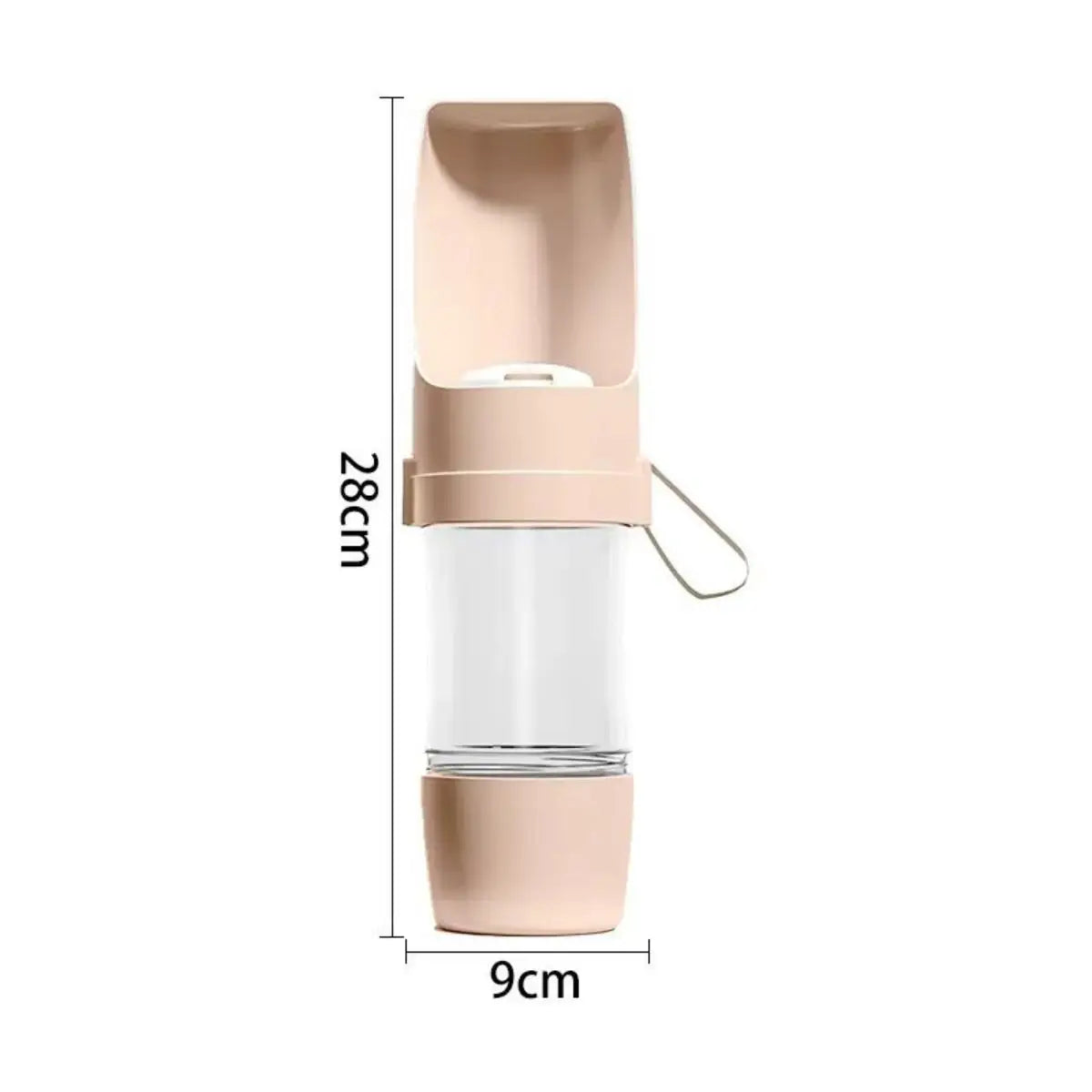 2-in-1 Portable Dog & Cat Water Bottle with Food Storage Container – Leakproof Travel Pet Feeder Bowl for Walking, Hiking & Travel