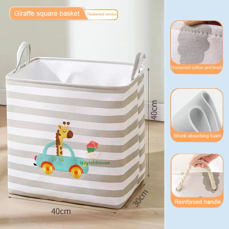 🧺 Foldable Storage Basket – The Easy Solution to Cluttered Rooms, Overflowing Laundry & Scattered Toys