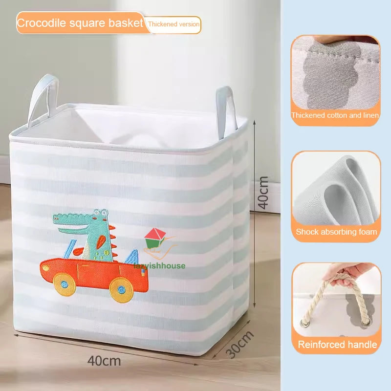 🧺 Foldable Storage Basket – The Easy Solution to Cluttered Rooms, Overflowing Laundry & Scattered Toys