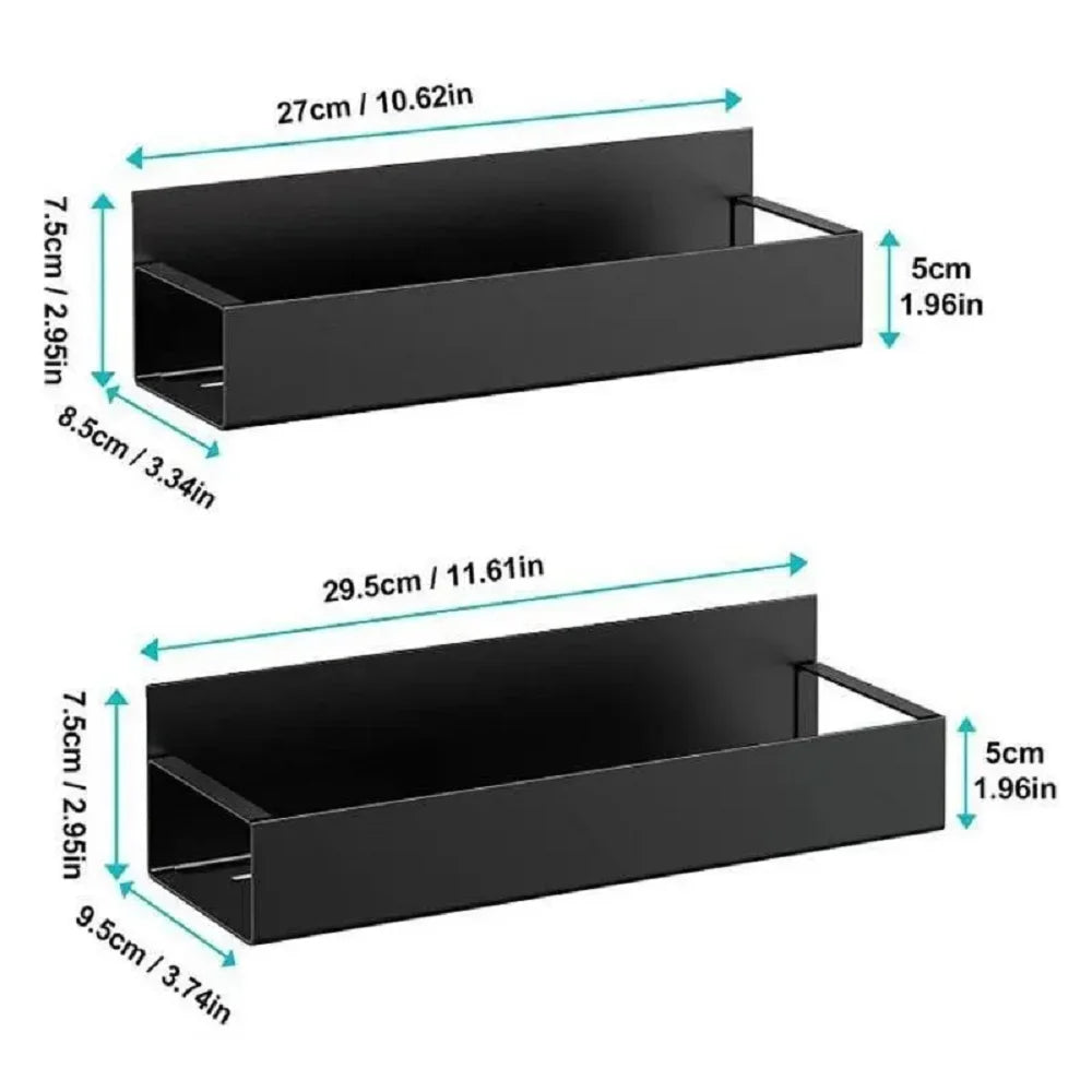 Magnetic Side Storage Rack | Multi-Purpose Kitchen & Bathroom Organizer Shelf
