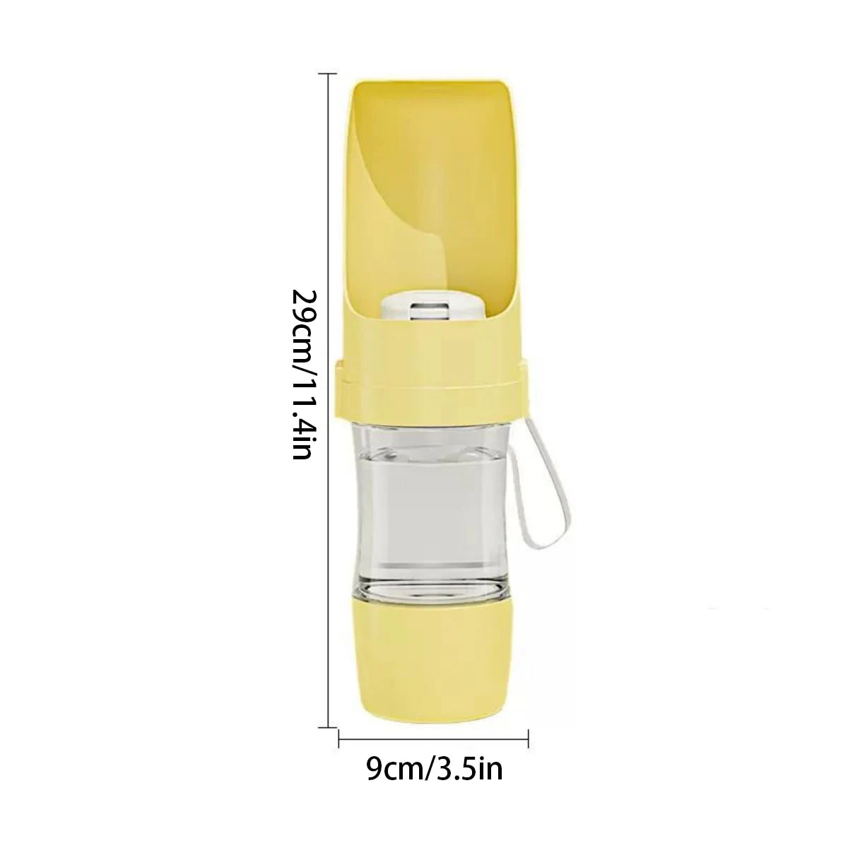 2-in-1 Portable Dog & Cat Water Bottle with Food Storage Container – Leakproof Travel Pet Feeder Bowl for Walking, Hiking & Travel