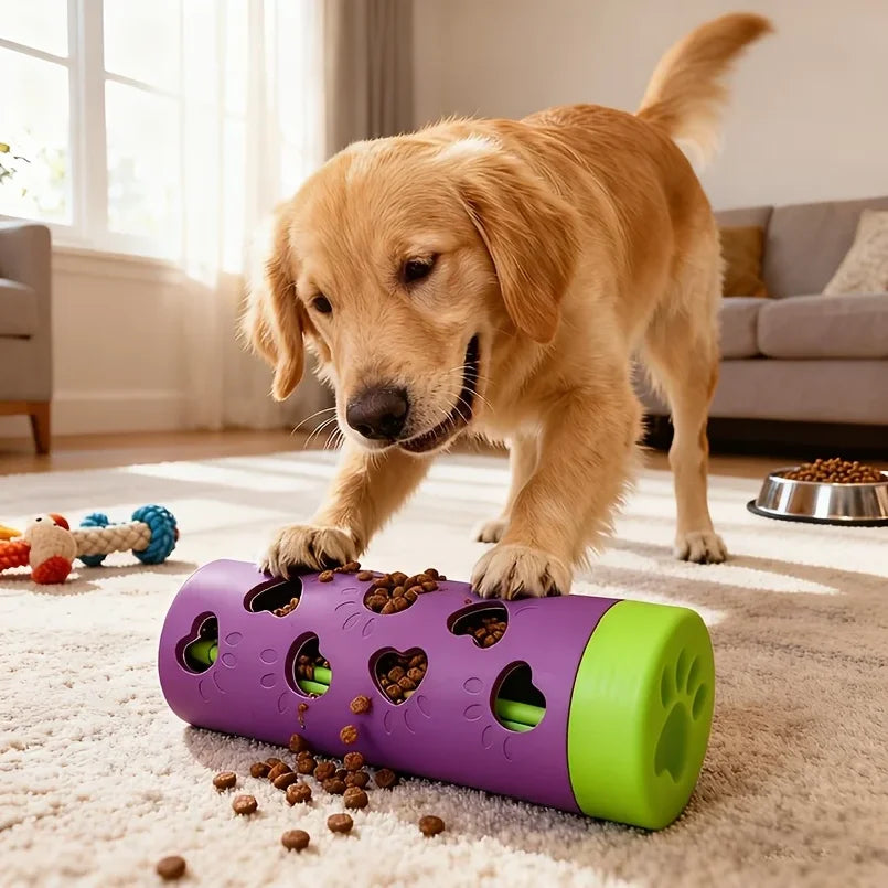 Paw Pattern Interactive Slow Feeder Dog Bowl – Healthy Digestion & Enrichment