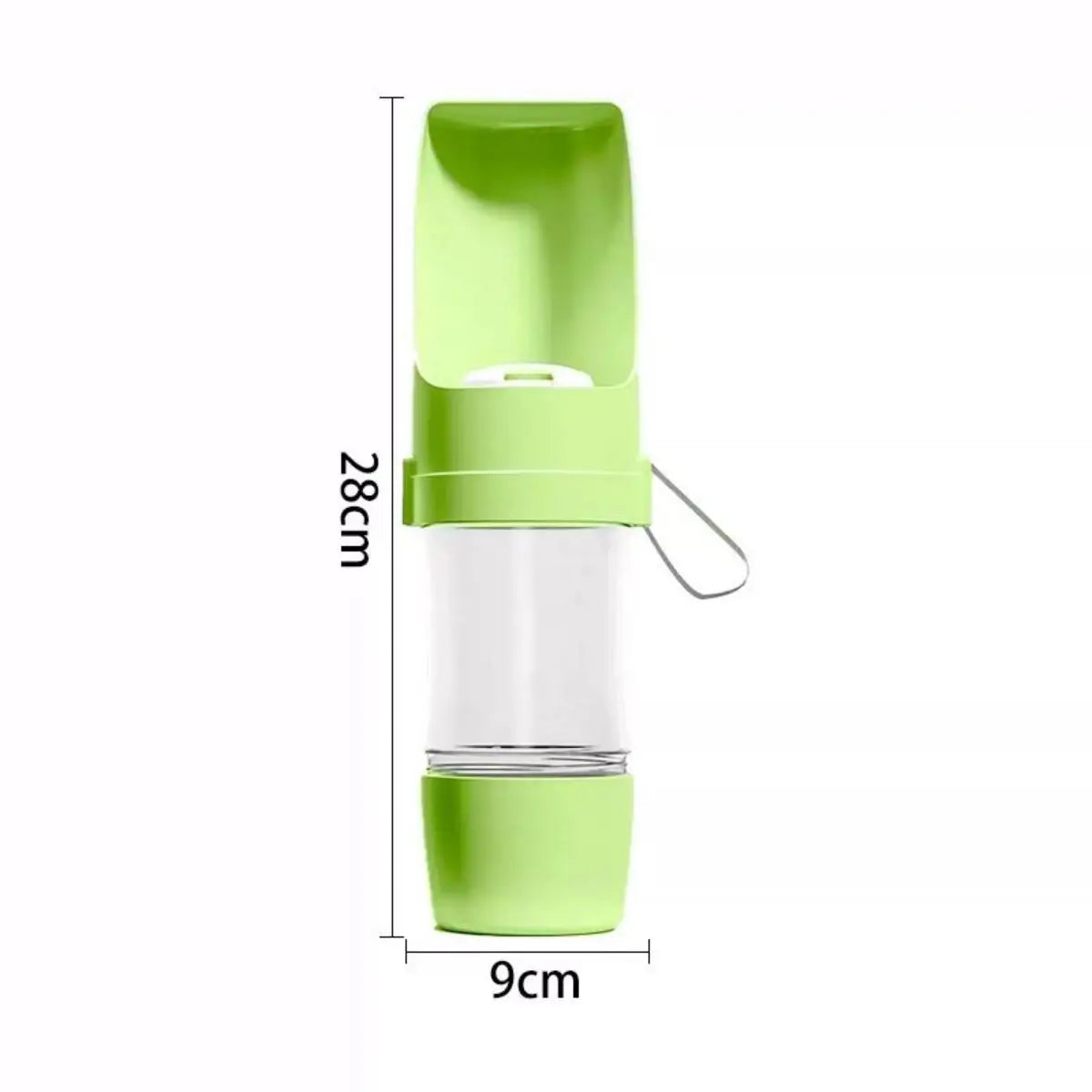 2-in-1 Portable Dog & Cat Water Bottle with Food Storage Container – Leakproof Travel Pet Feeder Bowl for Walking, Hiking & Travel