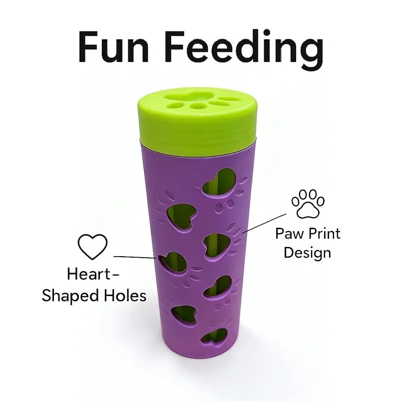 Paw Pattern Interactive Slow Feeder Dog Bowl – Healthy Digestion & Enrichment