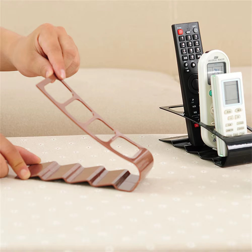 4 Slot Remote Control Storage Rack – TV & Appliance Organizer Stand for Living Room, Bedroom & Office