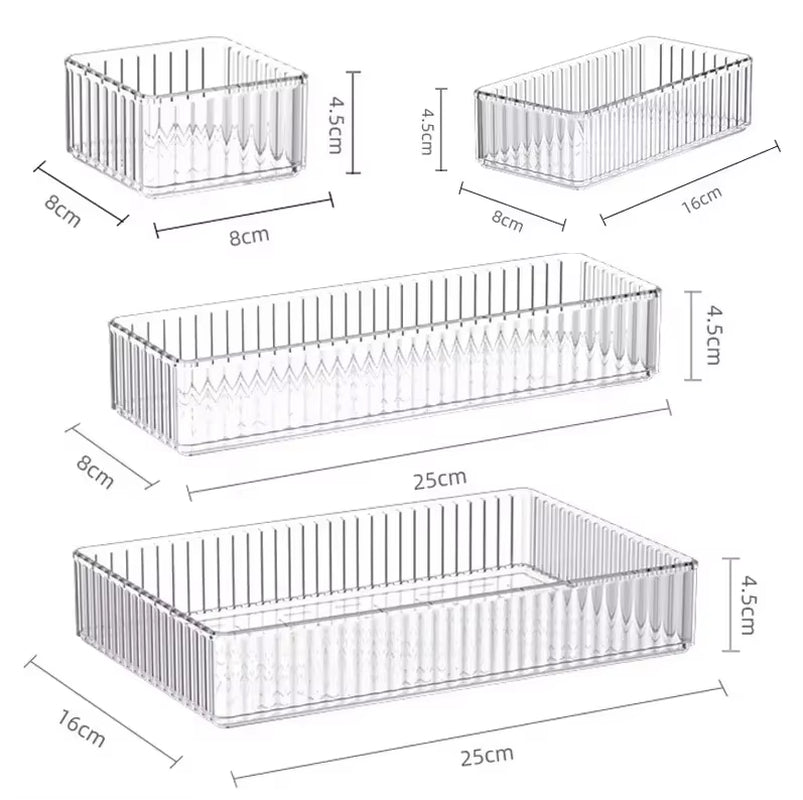 Say Goodbye to Clutter – Clear Drawer Organizer Storage Set