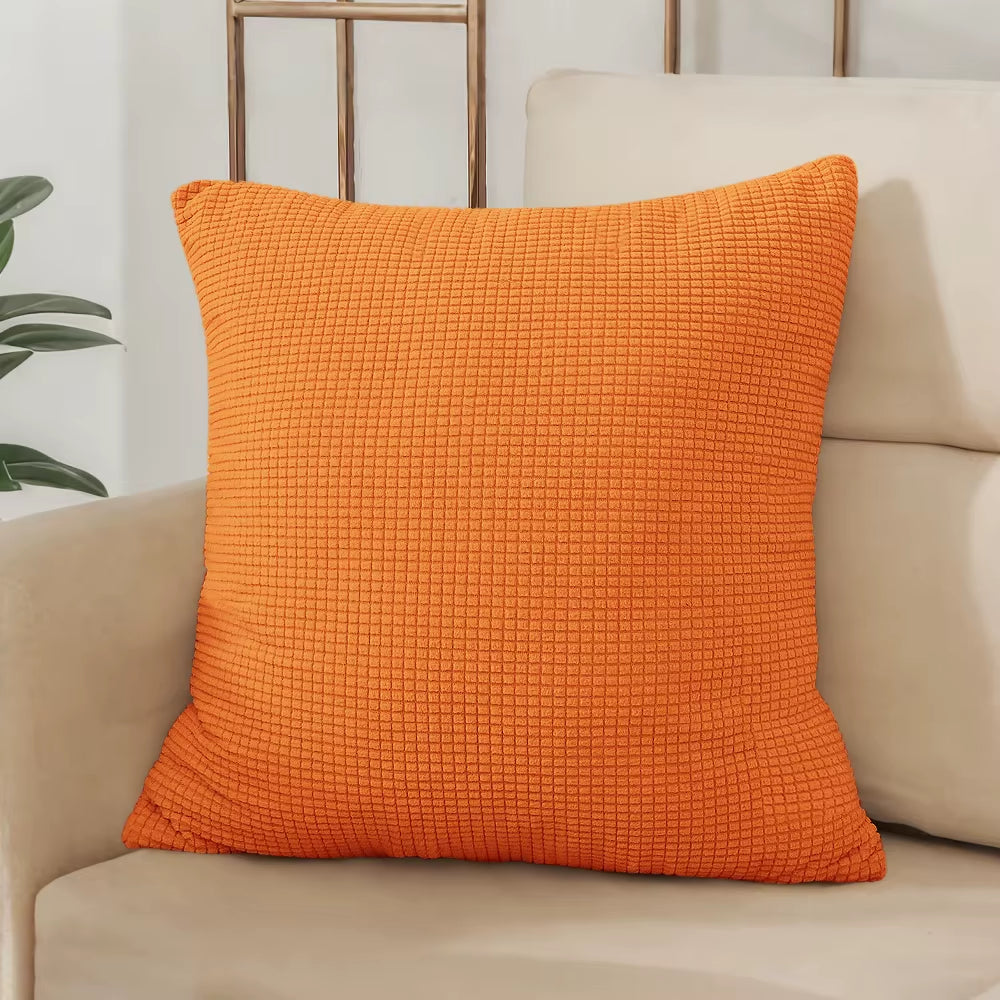 ✨ Solid Color Jacquard Pillow Cover – Elegant Comfort for Every Space