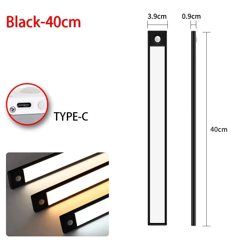 Wireless LED Motion Sensor Light – USB Rechargeable Under Cabinet Night Light with Auto On/Off, Magnetic Indoor Lighting for Kitchen, Bedroom, Closet & Wardrobe 