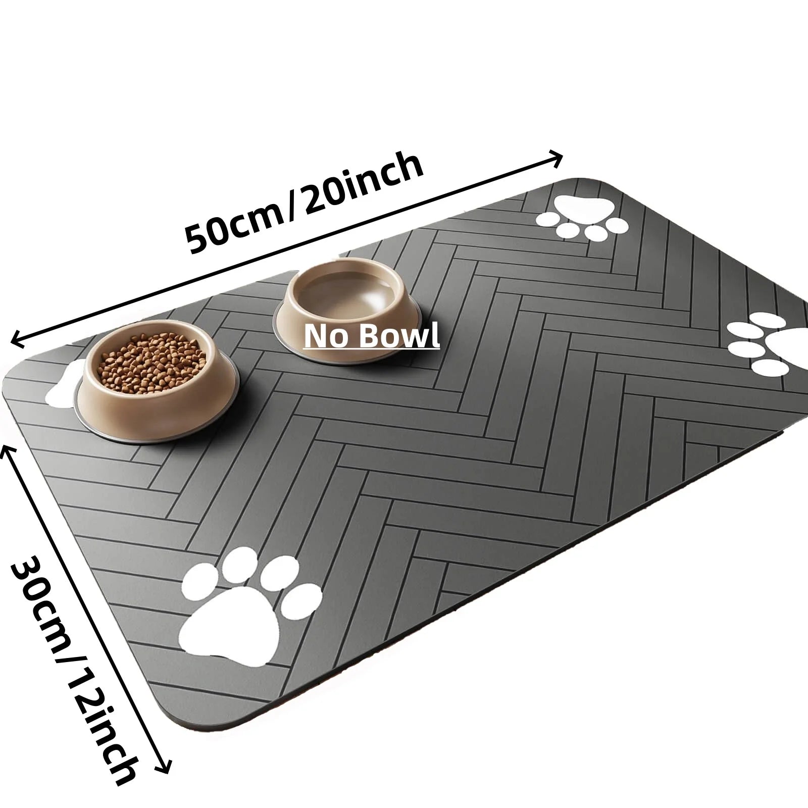 Quick-Dry Feeding Mat – Waterproof Absorbent Pet Food & Water Bowl Mat