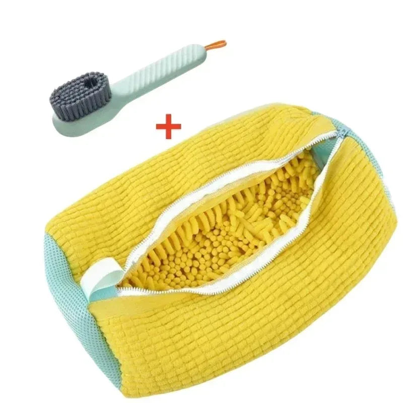 👟 Shoe Cleaning Laundry Wash Bag – Protective Sneaker Washer Bag with Brush for Deep Clean Without Damage